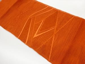 紗  斜線模様織出し名古屋帯